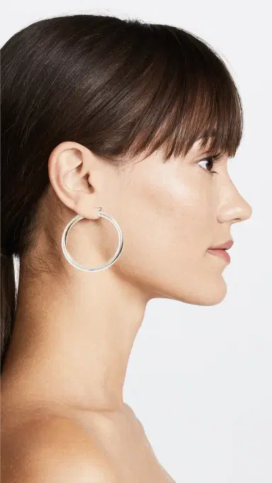 Luv AJ Amalfi Tube Earrings Silver One Size | Thumbnail 3
