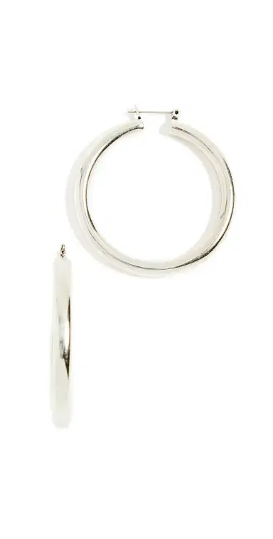 Luv AJ Amalfi Tube Earrings Silver One Size | Thumbnail 1