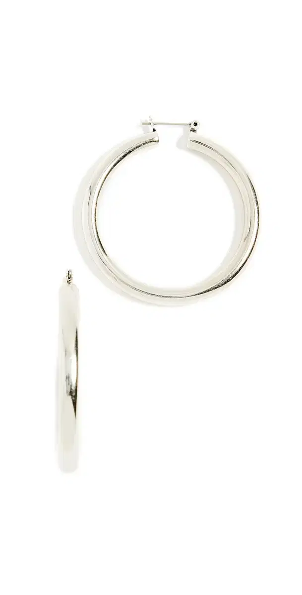 Luv AJ Amalfi Tube Earrings Silver One Size