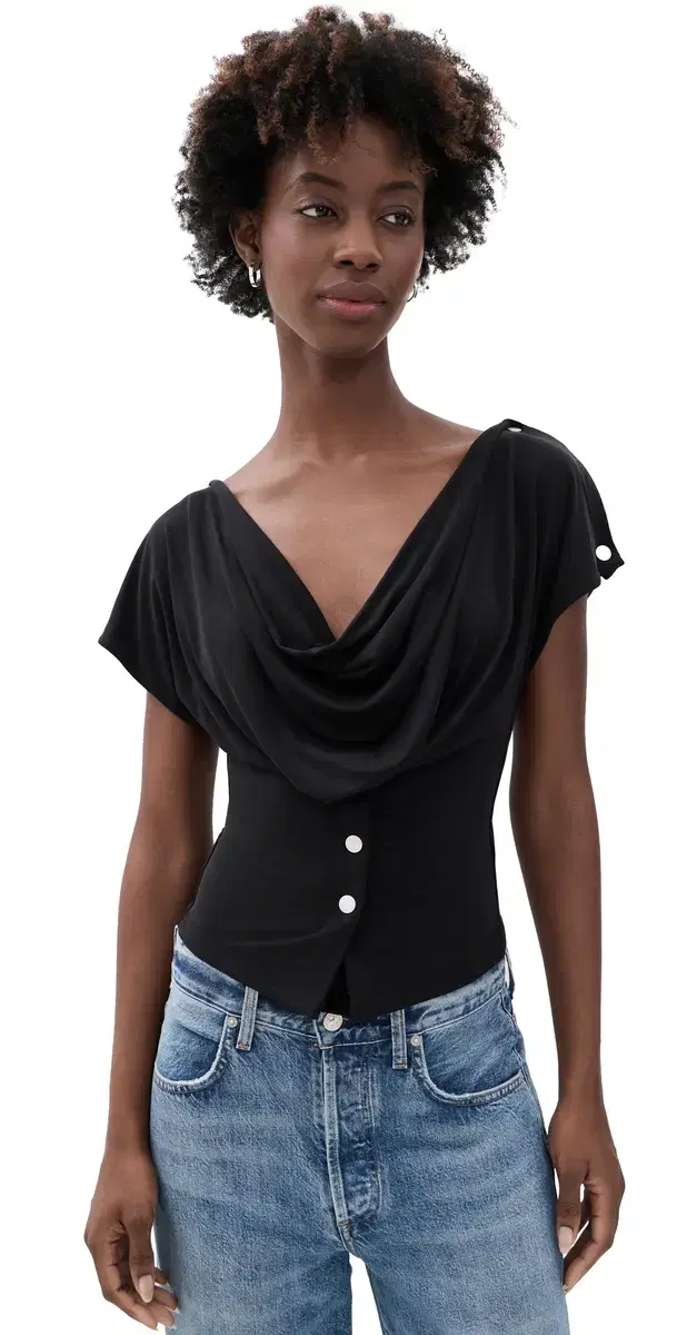 With Jean ienna Top Black