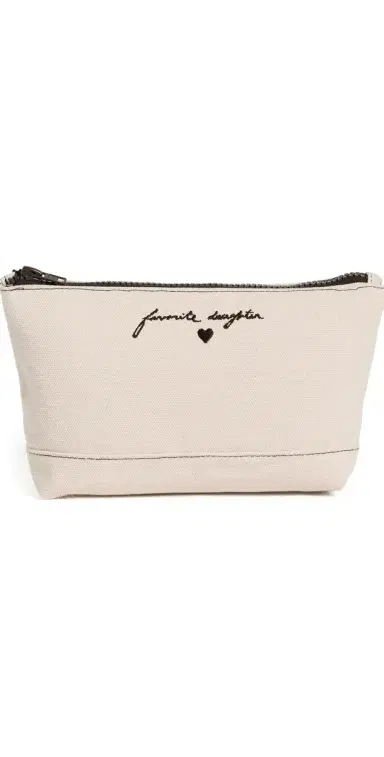 Favorite Daughter Canvas Pouch Natural/Brown One Size | Thumbnail 1