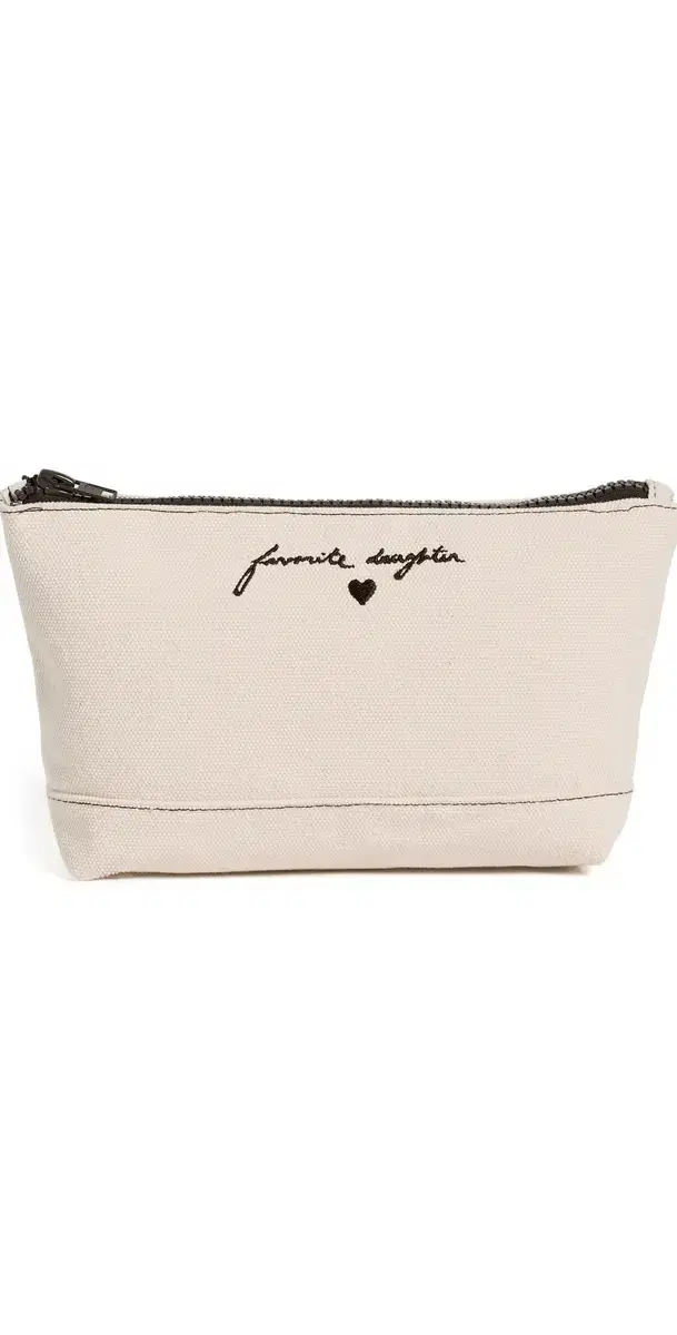 Favorite Daughter Canvas Pouch Natural/Brown One Size