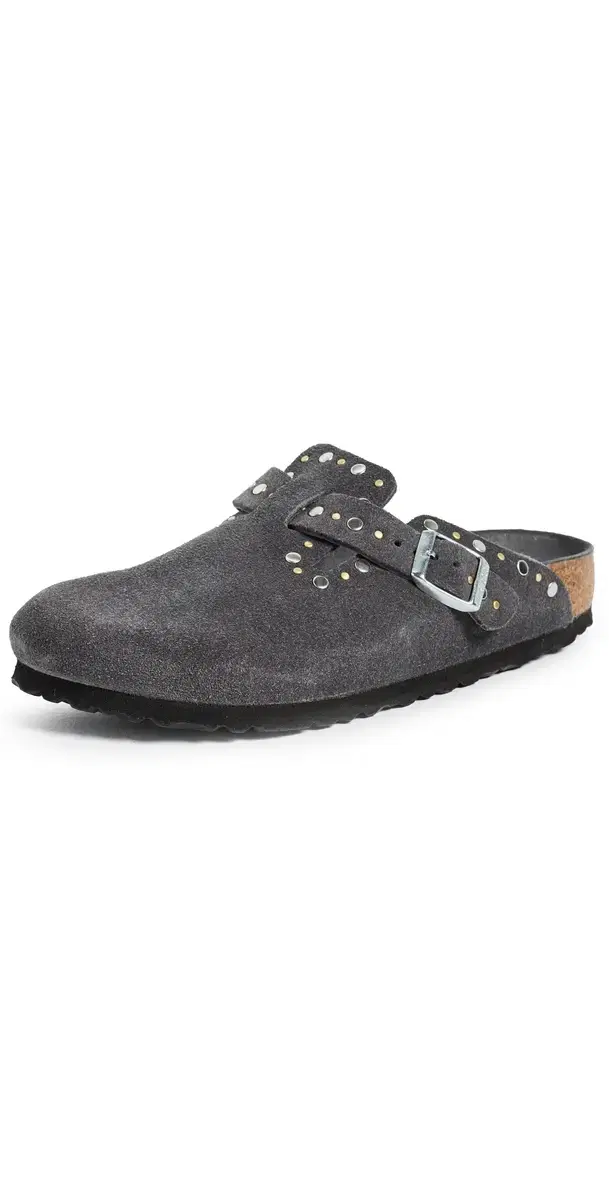 Birkenstock Boston Rivets Tonal Clogs Charcoal
