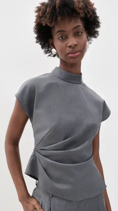 Saloni Rhona Top Slate Grey | Thumbnail 2 Saloni Rhona Top Slate Grey | Thumbnail 2