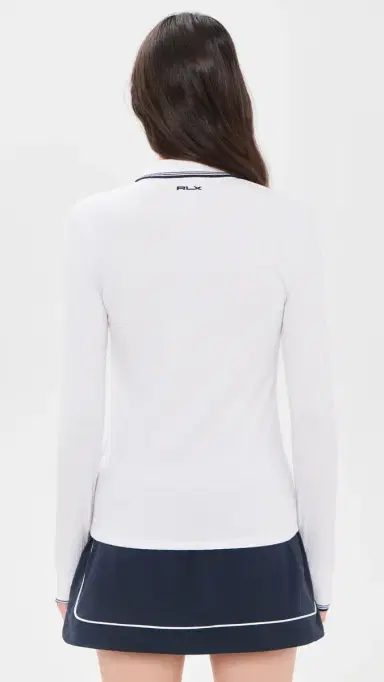 RLX Ralph Lauren Ribbed Polo Shirt White | Thumbnail 3