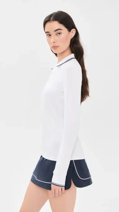 RLX Ralph Lauren Ribbed Polo Shirt White | Thumbnail 4