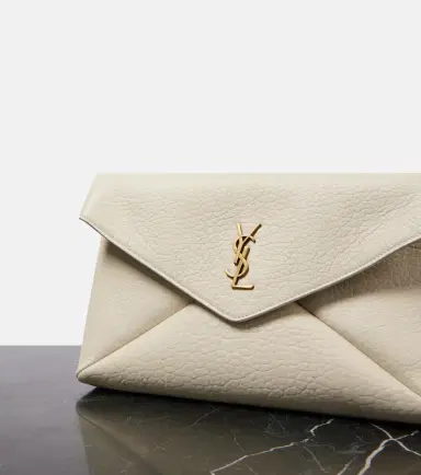 Saint Laurent Cassandre Large leather clutch | Thumbnail 3