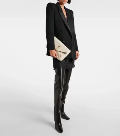 Saint Laurent Cassandre Large leather clutch | Thumbnail 5