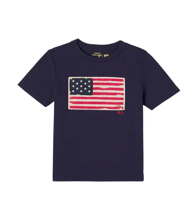 POLO RALPH LAUREN KIDS Embroidered cotton jersey T-shirt