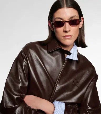 Miu Miu Logo oval sunglasses | Thumbnail 4 Miu Miu Logo oval sunglasses | Thumbnail 4
