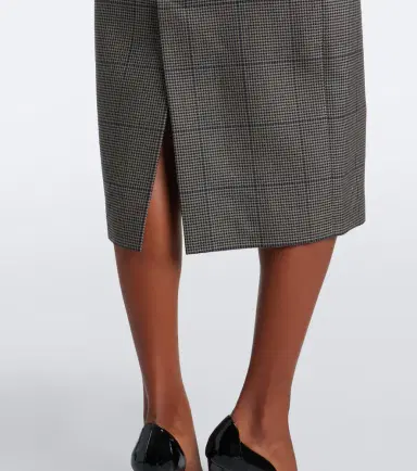Mugler Houndstooth wool midi dress | Thumbnail 3 Mugler Houndstooth wool midi dress | Thumbnail 3
