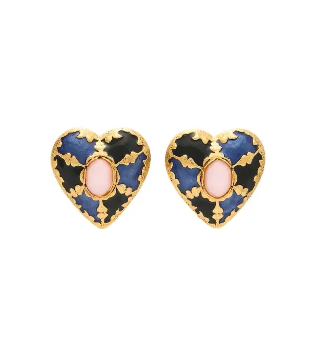 Saint Laurent Embellished clip-on earrings