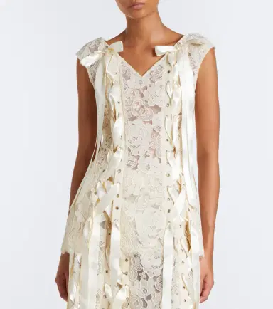 Simone Rocha Unraveling bow-detail lace top | Thumbnail 4 Simone Rocha Unraveling bow-detail lace top | Thumbnail 4