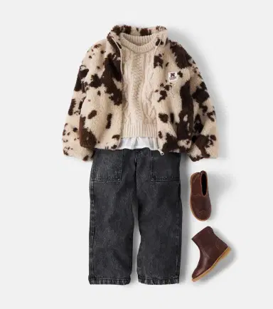 THE NEW SOCIETY Wynn cow-print fleece jacket | Thumbnail 2