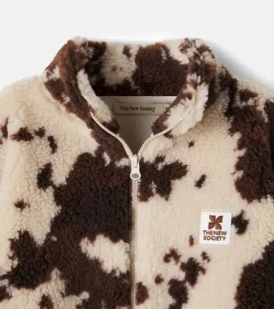 THE NEW SOCIETY Wynn cow-print fleece jacket | Thumbnail 3