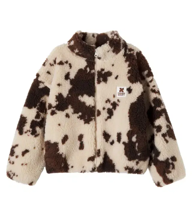 THE NEW SOCIETY Wynn cow-print fleece jacket