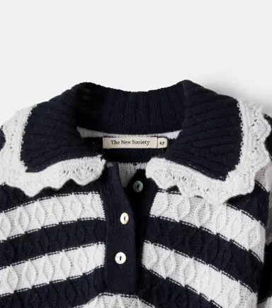 THE NEW SOCIETY Reverie striped polo sweater | Thumbnail 4
