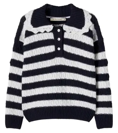 THE NEW SOCIETY Reverie striped polo sweater | Thumbnail 1