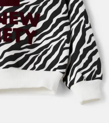 THE NEW SOCIETY TNS zebra-print cotton sweatshirt | Thumbnail 3