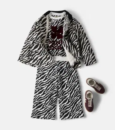 THE NEW SOCIETY Zebra-print cotton jersey sweatpants | Thumbnail 2
