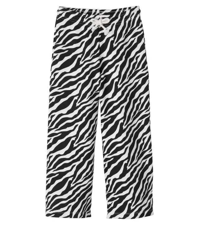 THE NEW SOCIETY Zebra-print cotton jersey sweatpants