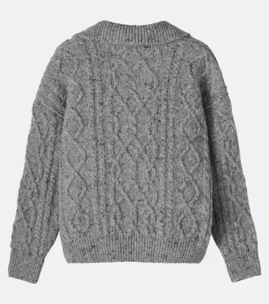 THE NEW SOCIETY Cable-knit wool-blend polo sweater | Thumbnail 4