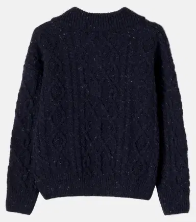 THE NEW SOCIETY Cable-knit wool-blend polo sweater | Thumbnail 3