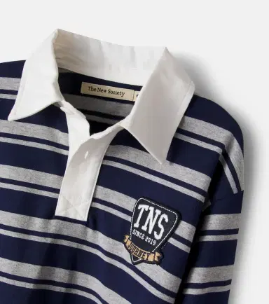 THE NEW SOCIETY Glowee striped cotton polo shirt | Thumbnail 4
