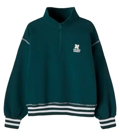 THE NEW SOCIETY Whisper cotton half-zip sweatshirt | Thumbnail 1