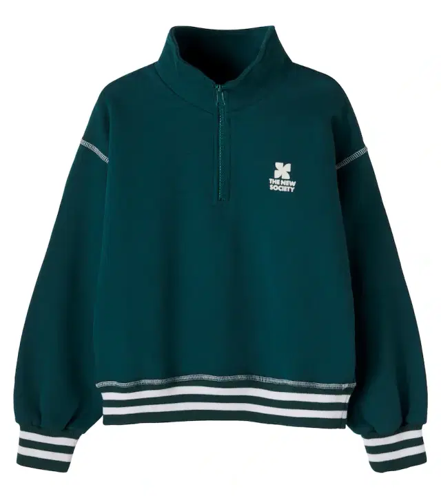 THE NEW SOCIETY Whisper cotton half-zip sweatshirt