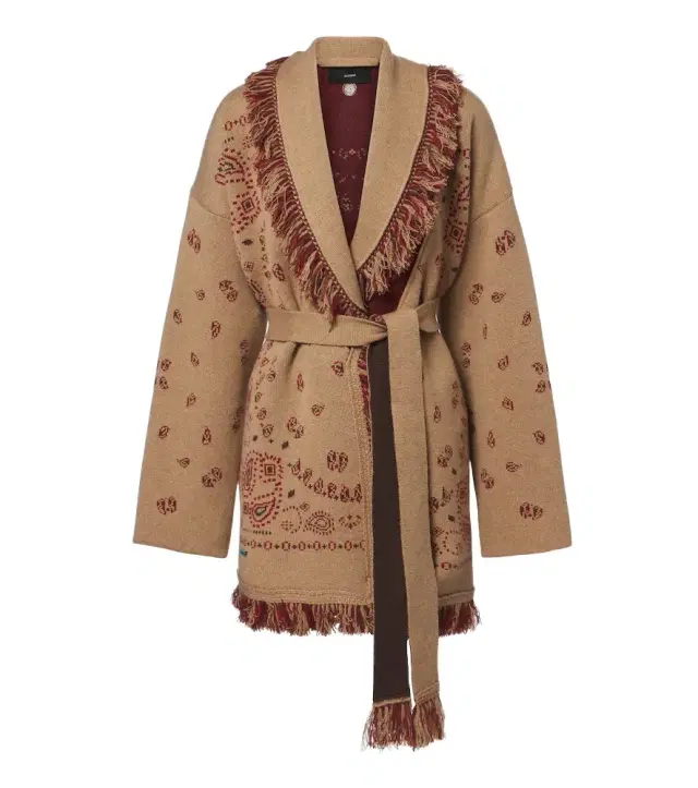 Alanui Bandana jacquard cashmere cardigan