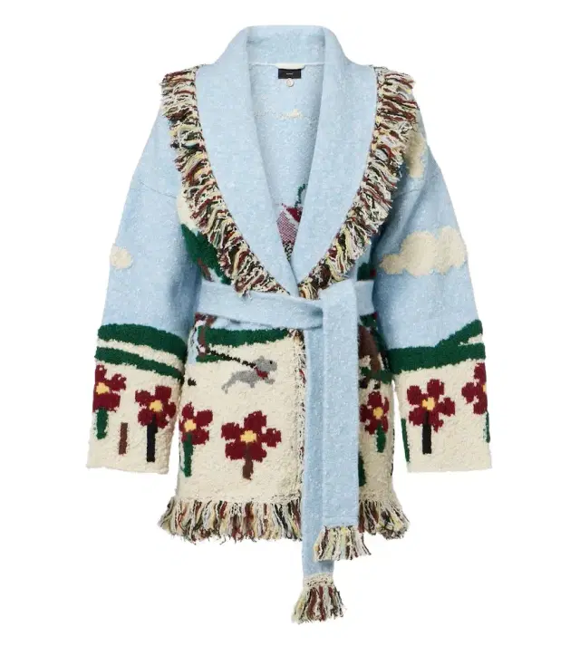 Alanui Casa intarsia wool-blend cardigan