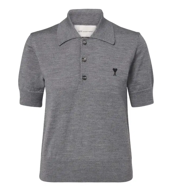 AMI PARIS Ami de Coeur wool polo shirt