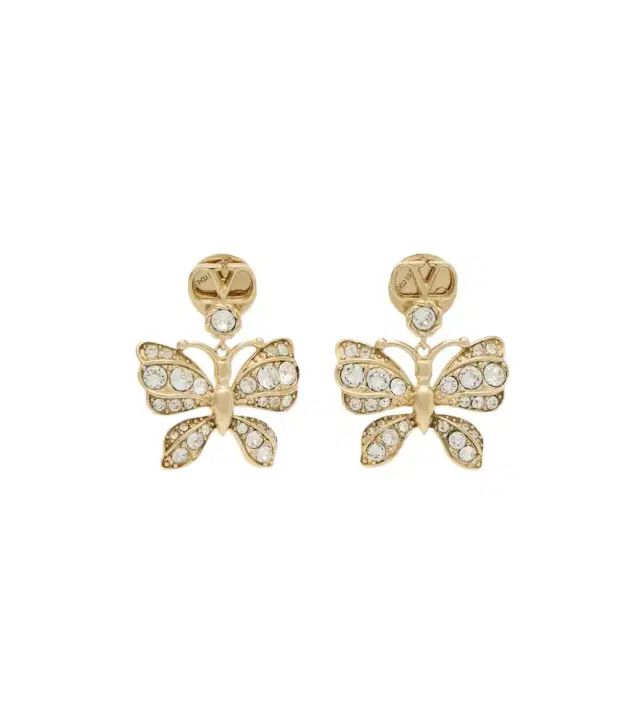 Valentino Garavani Flutterby VLogo Swarovski-embellished earrings