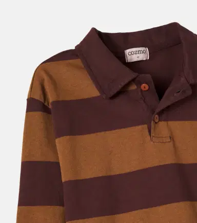 Cozmo Tauro striped cotton jersey polo shirt | Thumbnail 2