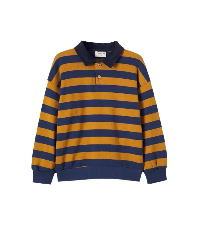 Cozmo Nepal striped cotton-blend polo sweater