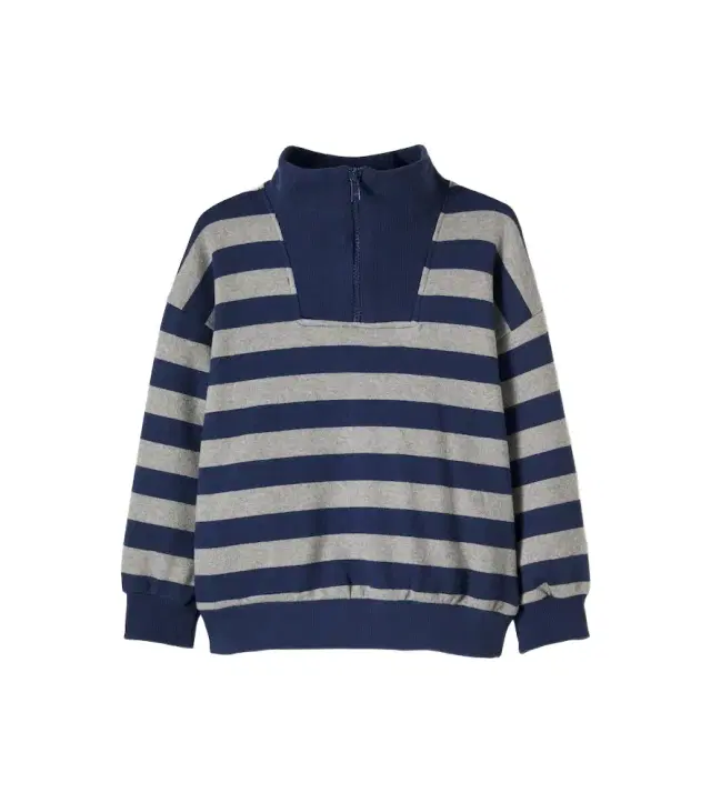 Cozmo Alexis striped cotton-blend sweater