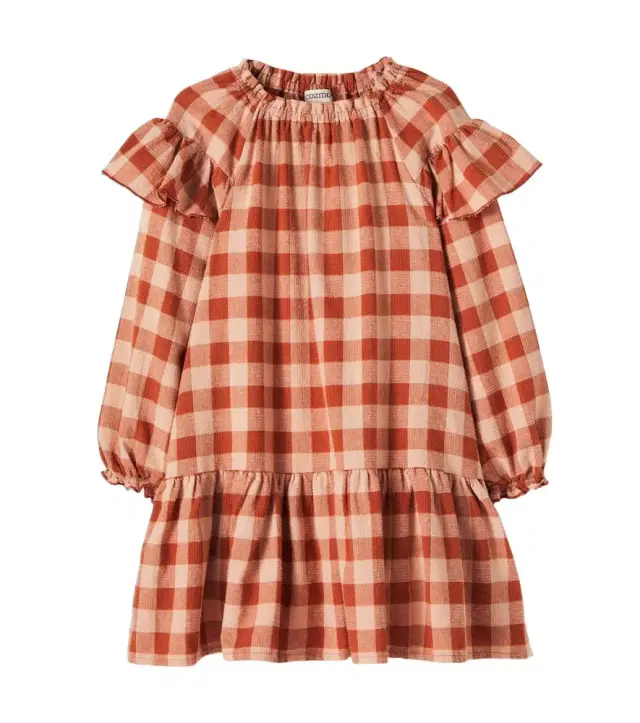 Cozmo Malta gingham flannel dress