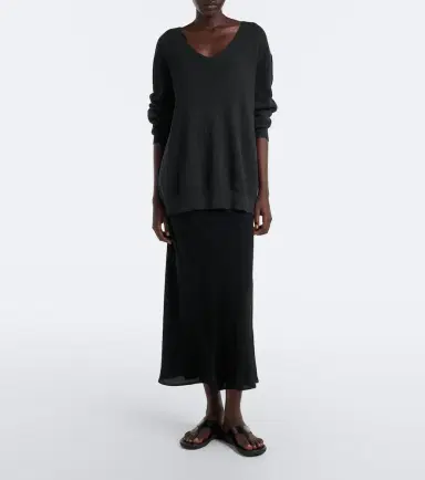 The Row Bakura silk crêpe de chine midi skirt | Thumbnail 2 The Row Bakura silk crêpe de chine midi skirt | Thumbnail 2