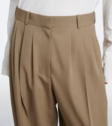 The Row Daniela pleated wool wide-leg pants | Thumbnail 6