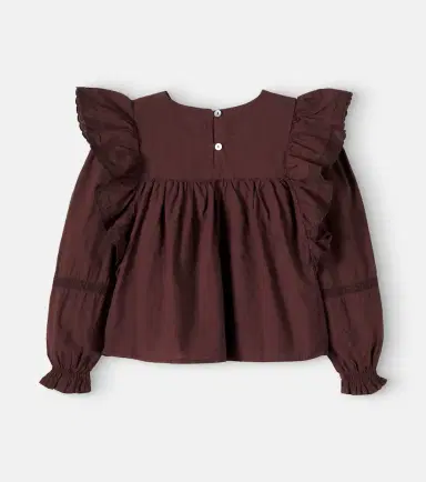 Cozmo Dalia embroidered cotton voile blouse | Thumbnail 2
