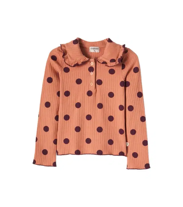 Cozmo Cala polka-dot cotton top