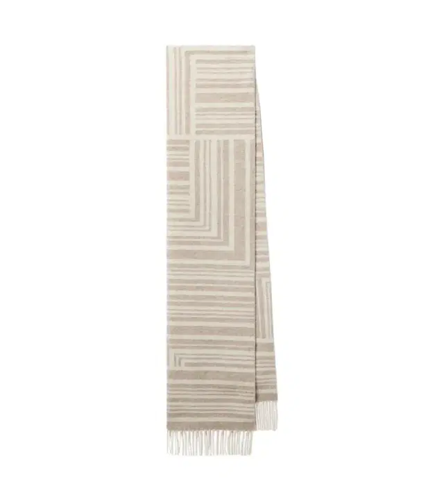 Joseph Ayla fringed jacquard wool and cashmere scarf