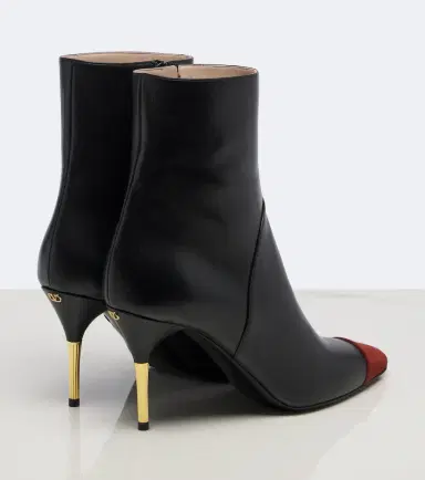 Valentino Garavani Sinead suede-trimmed leather ankle boots | Thumbnail 2