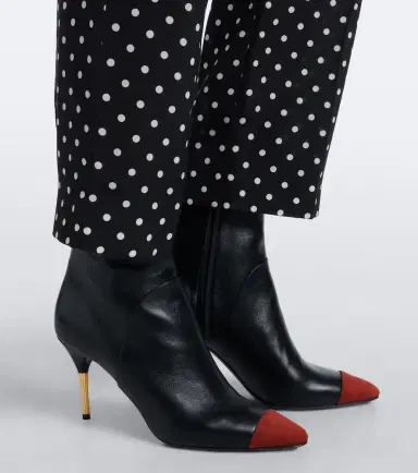 Valentino Garavani Sinead suede-trimmed leather ankle boots | Thumbnail 6