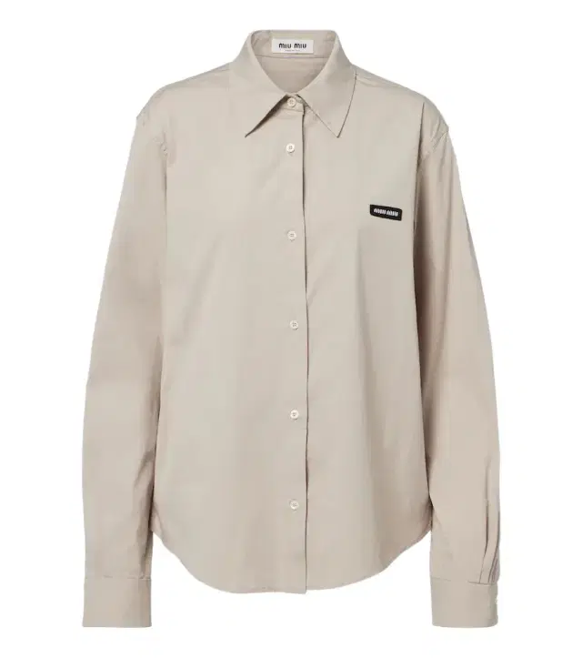 Miu Miu Cotton-blend poplin shirt