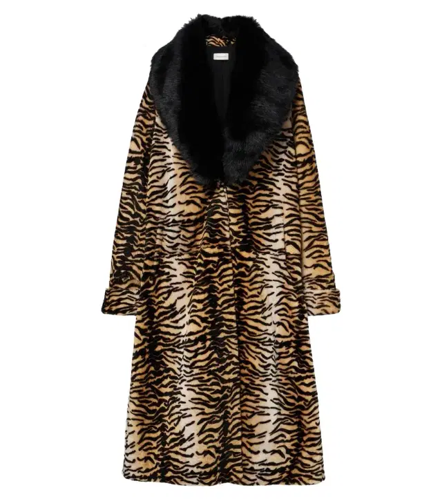 Nour Hammour Nina tiger-print shearling coat