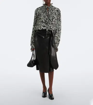 Nour Hammour Viret leather skirt | Thumbnail 2 Nour Hammour Viret leather skirt | Thumbnail 2