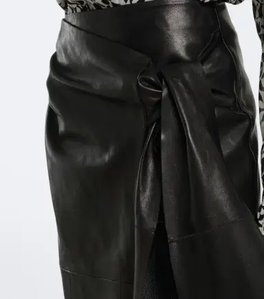 Nour Hammour Viret leather skirt | Thumbnail 3 Nour Hammour Viret leather skirt | Thumbnail 3