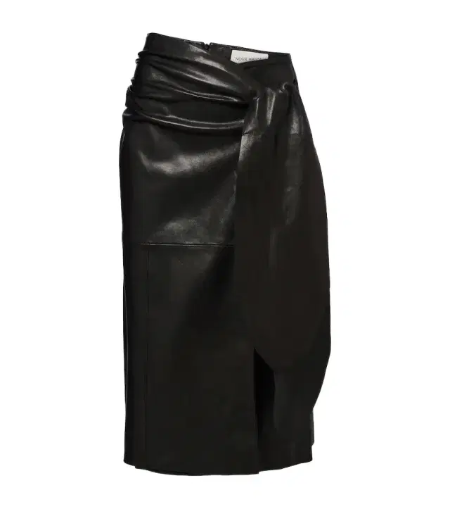 Nour Hammour Viret leather skirt